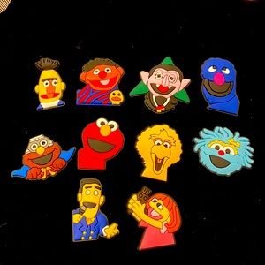 10pc Sesame Street Croc Charms